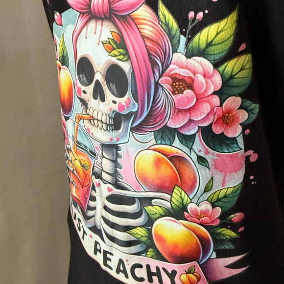 Bella Canvas Black 'Just Peachy' Tank Top - Picture 2 of 7